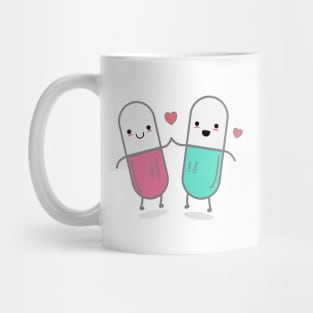 Love and Happiness in a pill Mug